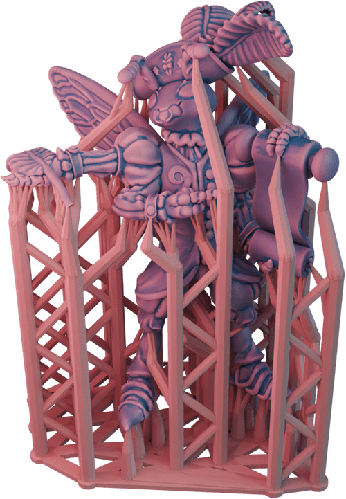 miniature 3d print supporting